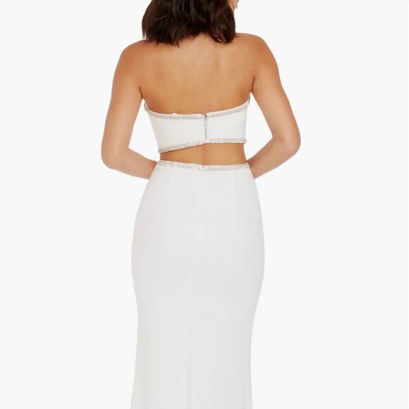 - Dress The Population ARIANA EMBELLISHED CUT-OUT GOWN MAXI DRESS size XL - Picture 4 of 4